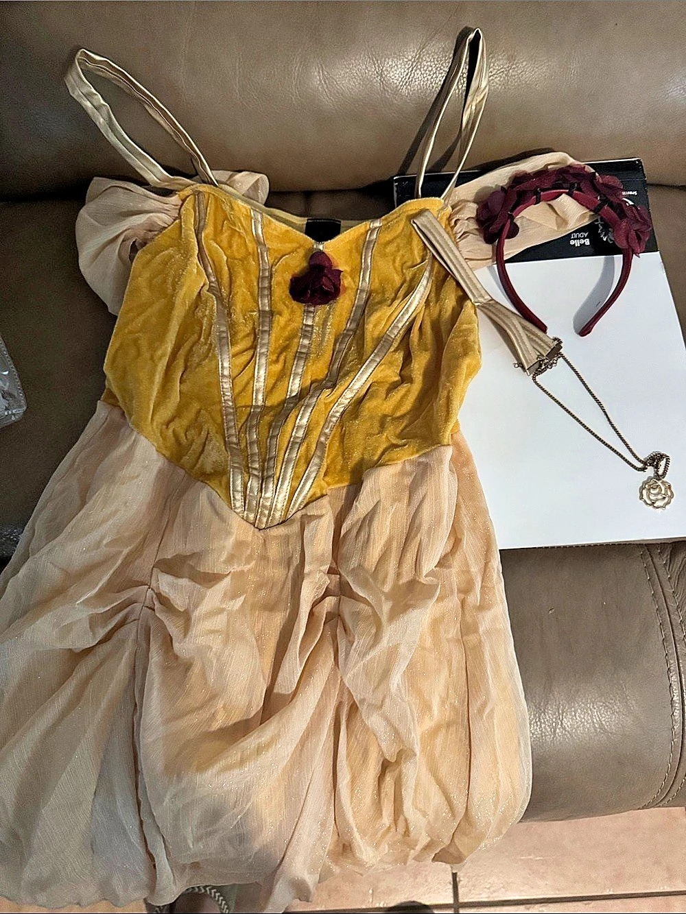 Belle Women's Yellow Costume Dress NWT